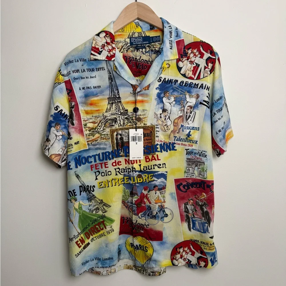Ralph Lauren Parisian Graphic Men's Shirt - Picture 1 of 7